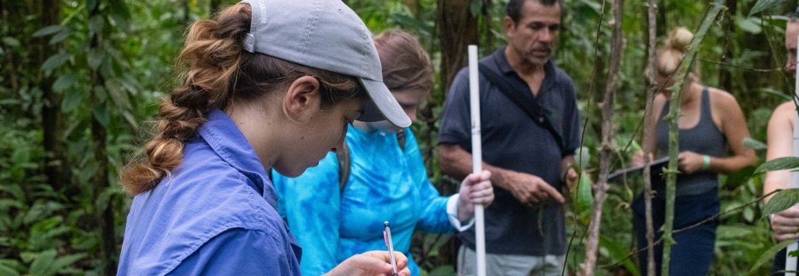 students doing field work in Costa Rica