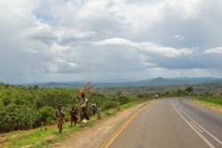 A Malawian landscape viewed from the bus as Appalachian students traveled from the capital of Lilongwe to Lake Malawi.