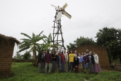 Students tour Wimbe Village to see how William Kamkwamba, author of “The Boy Who Harnessed the Wind,” transformed his family's life by bringing wind and solar energy into their compound. He continues to experiment with bringing newer technologies to Afric